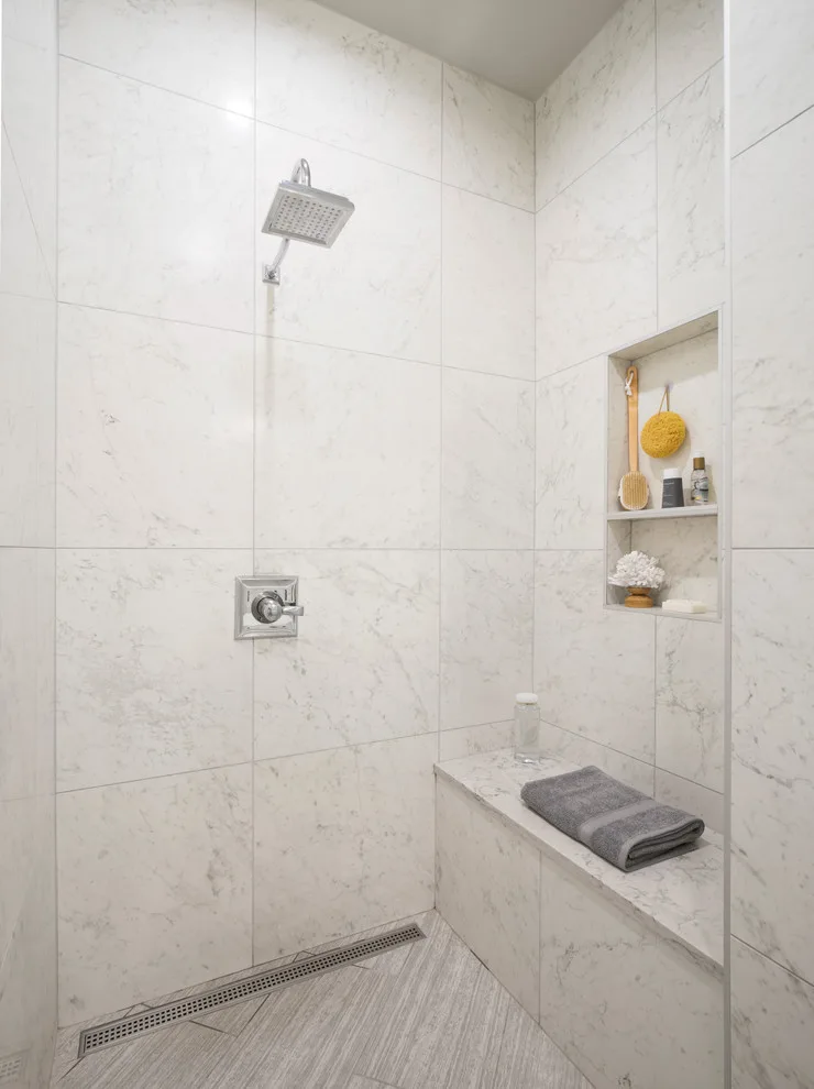 Carrara, Modern, and Curbless by Edmond Kitchen & Bath LLC - Photo 5