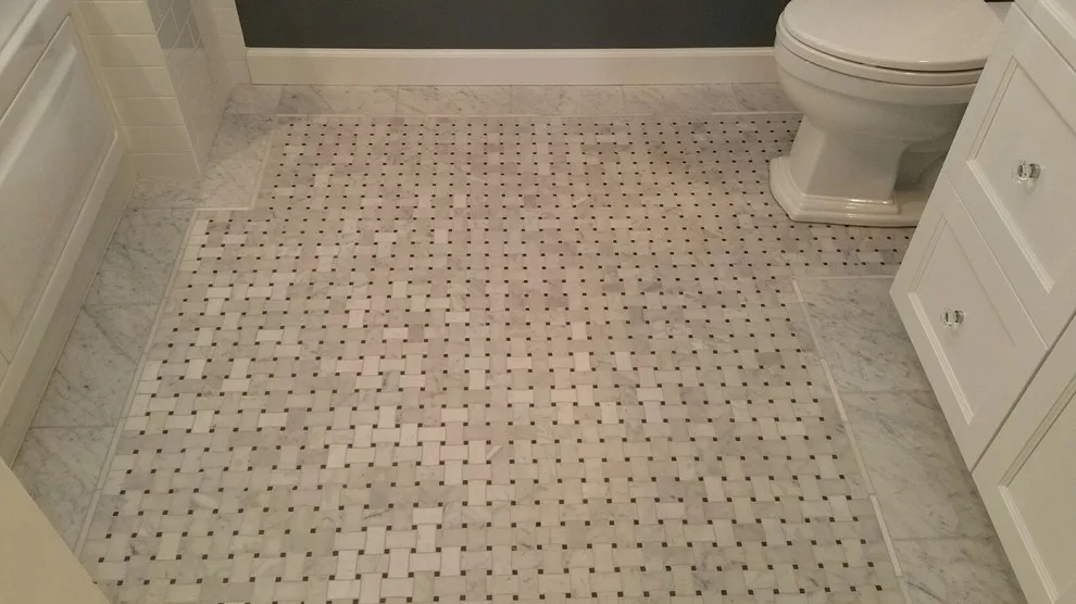 Marble Bathroom in Carrara Style by Custom Kitchens By John Wilkins, Inc. - Photo 6