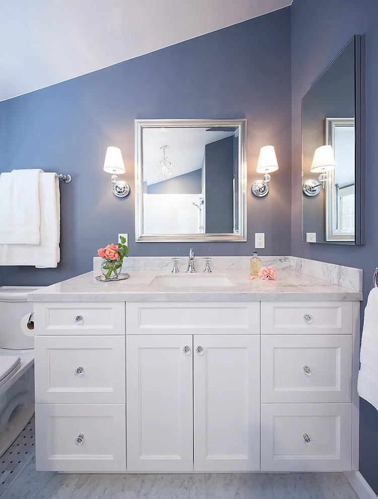 Marble Bathroom in Carrara Style by Custom Kitchens By John Wilkins, Inc. - Photo 8