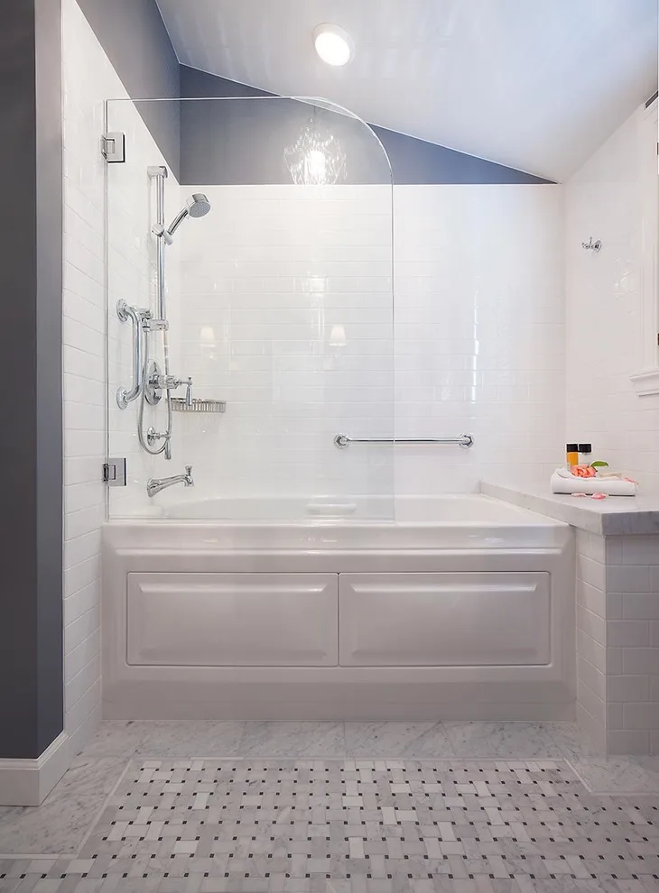 Marble Bathroom in Carrara Style by Custom Kitchens By John Wilkins, Inc. - Photo 15
