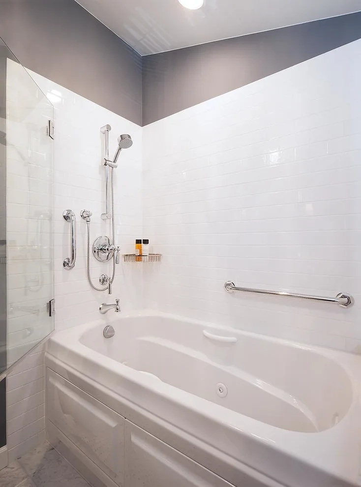 Marble Bathroom in Carrara Style by Custom Kitchens By John Wilkins, Inc. - Photo 12