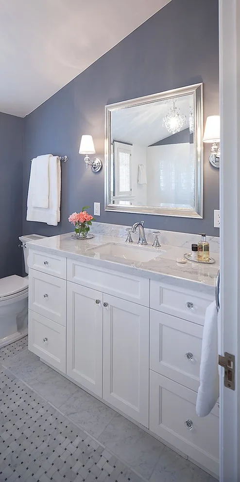 Marble Bathroom in Carrara Style by Custom Kitchens By John Wilkins, Inc. - Photo 2
