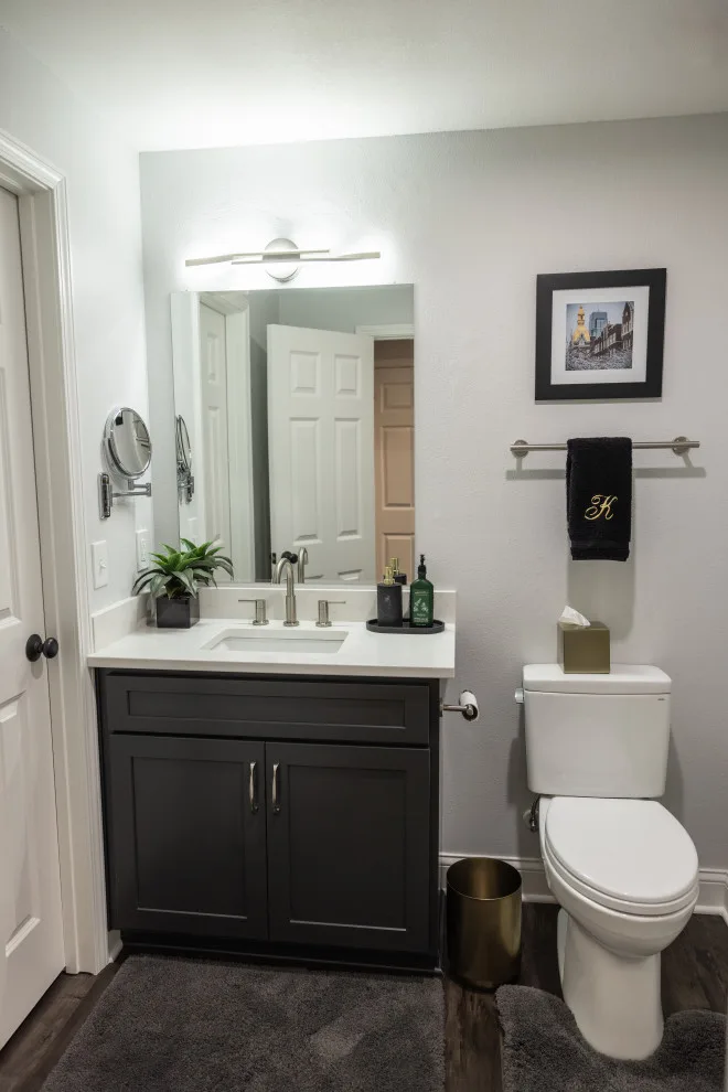 Modern Informal Basement Leawood, KS by KCBR Design | Remodel - Photo 6
