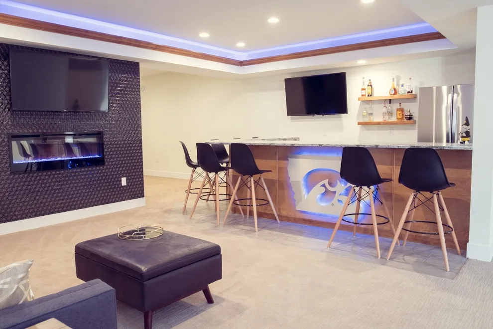 Cedar Falls Home Entertainment and Basement Renovation by JSR Construction Inc - Photo 3