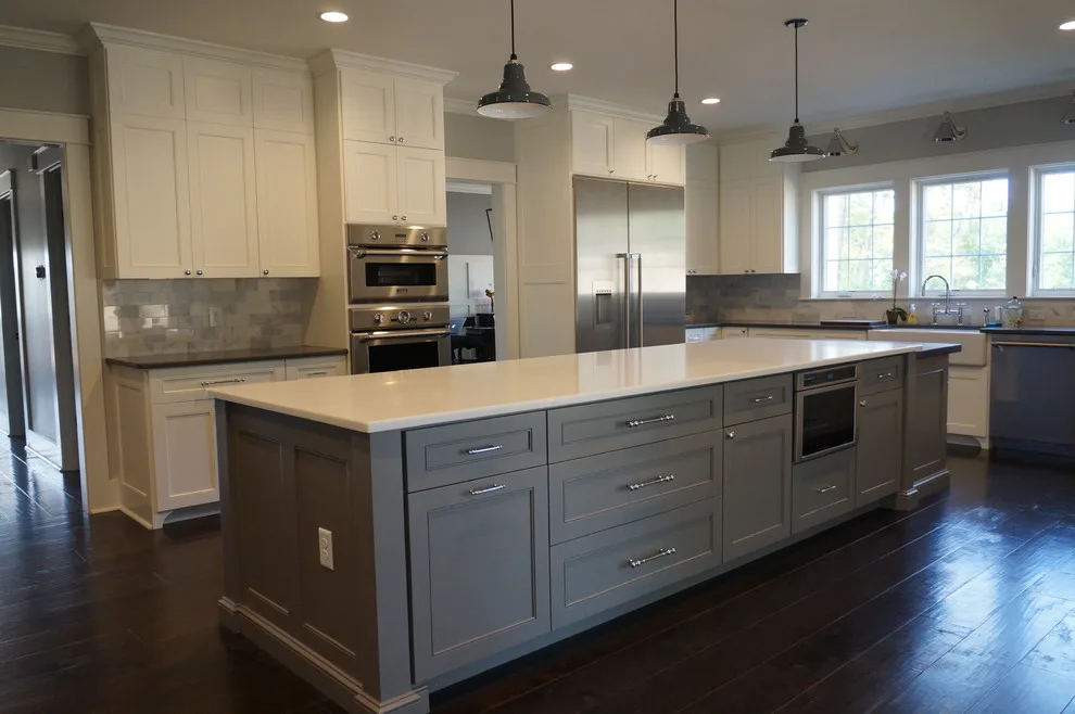 Monochrome Kitchen with Full Overlay Cabinet Doors by Taylor Made Cabinets, Leominster MA - Photo 4