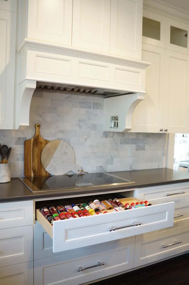 Monochrome Kitchen with Full Overlay Cabinet Doors by Taylor Made Cabinets, Leominster MA - Photo 16