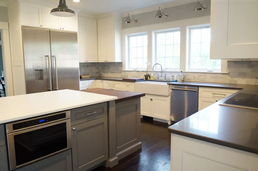 Monochrome Kitchen with Full Overlay Cabinet Doors by Taylor Made Cabinets, Leominster MA - Photo 12