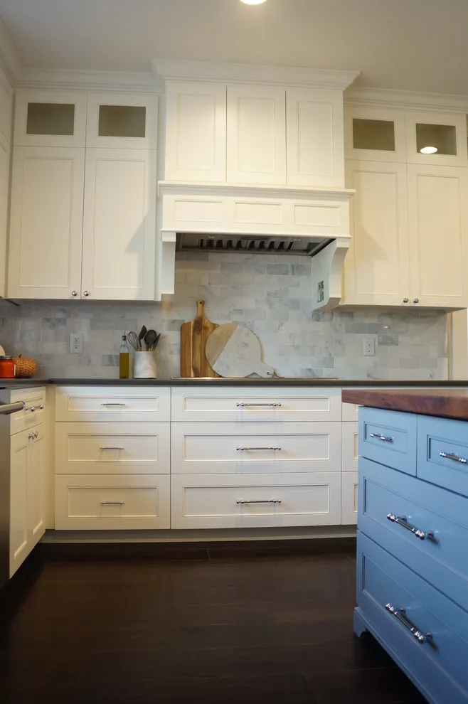 Monochrome Kitchen with Full Overlay Cabinet Doors by Taylor Made Cabinets, Leominster MA - Photo 15