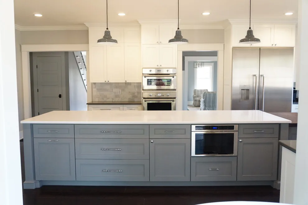 Monochrome Kitchen with Full Overlay Cabinet Doors by Taylor Made Cabinets, Leominster MA - Photo 20