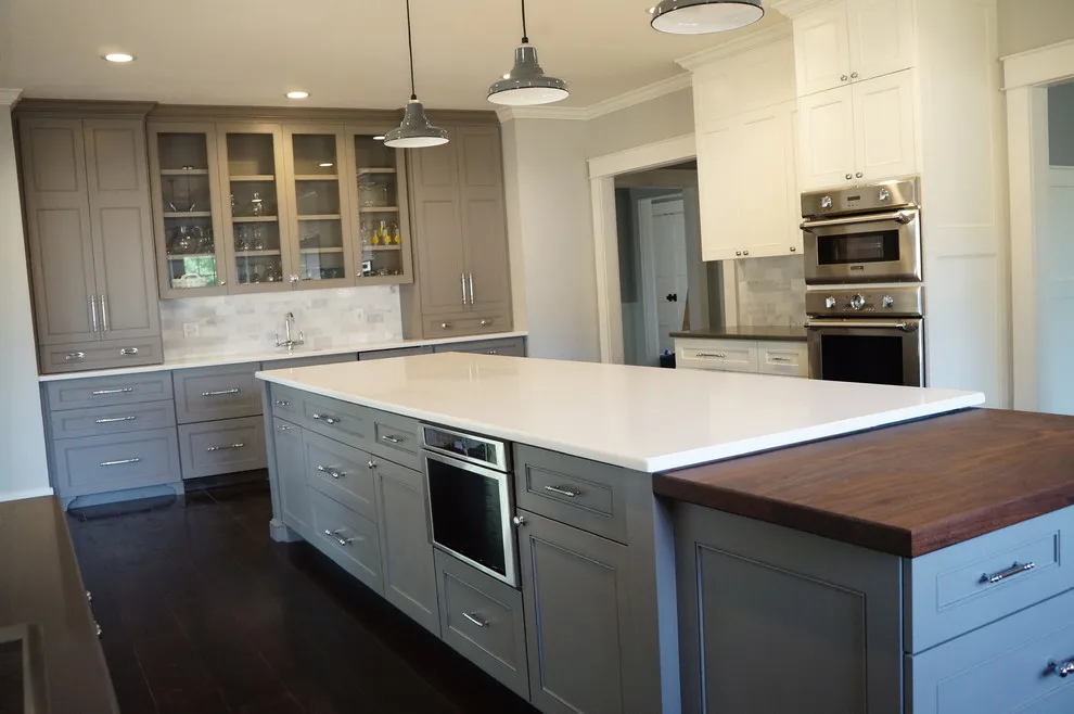 Monochrome Kitchen with Full Overlay Cabinet Doors by Taylor Made Cabinets, Leominster MA - Photo 9