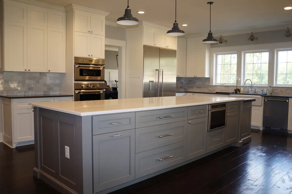 Monochrome Kitchen with Full Overlay Cabinet Doors by Taylor Made Cabinets, Leominster MA - Photo 7