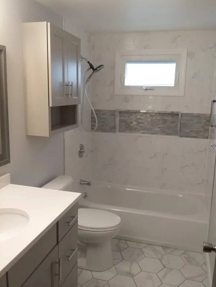 Cheektowaga Veined Bathroom Renovation by New York Kitchen & Bath - Photo 13
