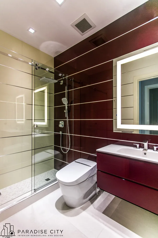 Modern Cherry Bathroom Design by Paradise City - Photo 4