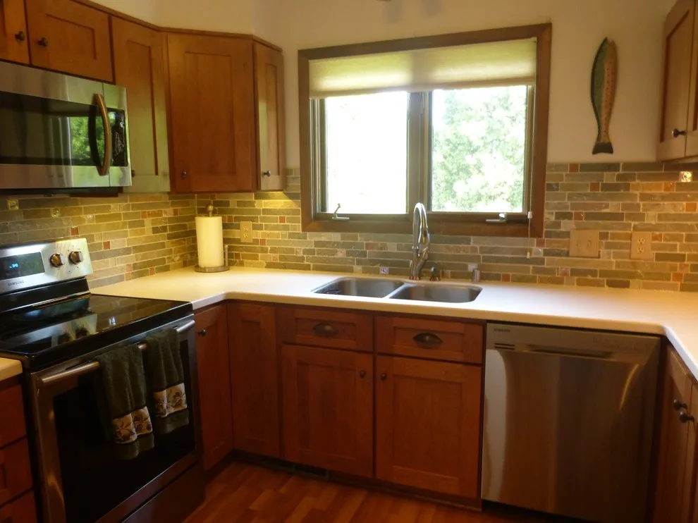 Honey Stained Natural Cherry Shaker Style Refacing by Kitchen Solvers Of Madison - Photo 8