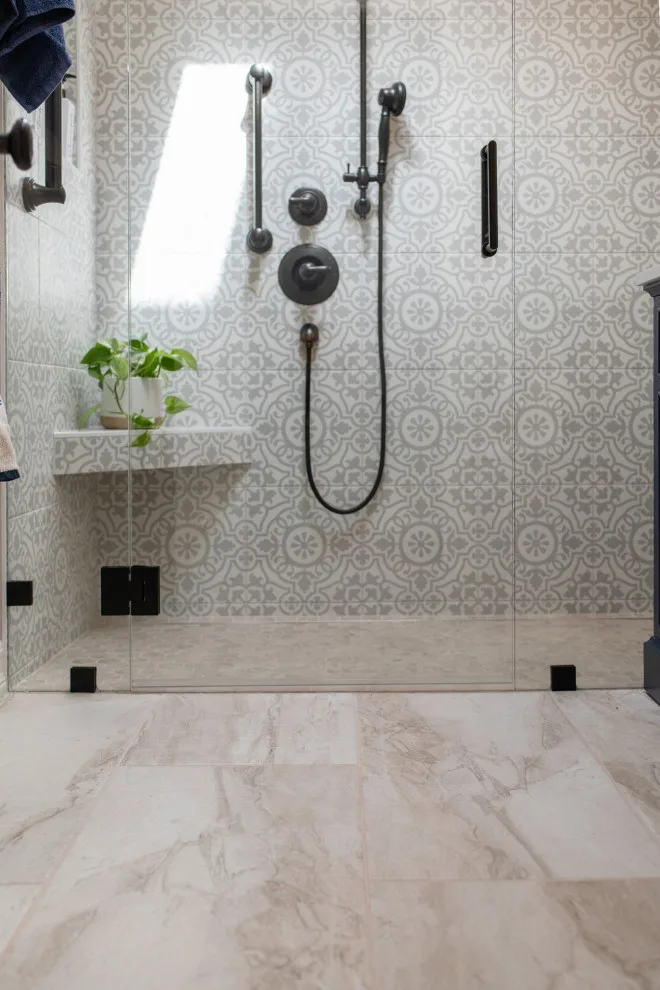 Stylish Coastal Accessible Bathroom by Kaminskiy Design And Remodeling - Photo 4