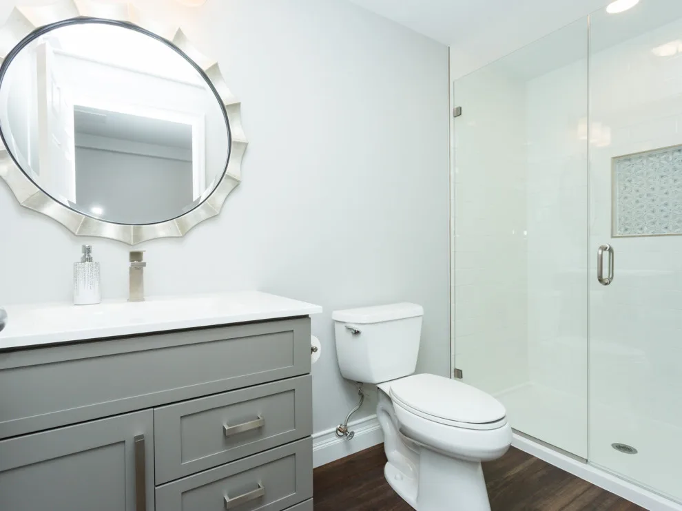Contemporary Basement and Bathroom Renovation for Christopher Winds by More For Less Remodeling - Photo 2