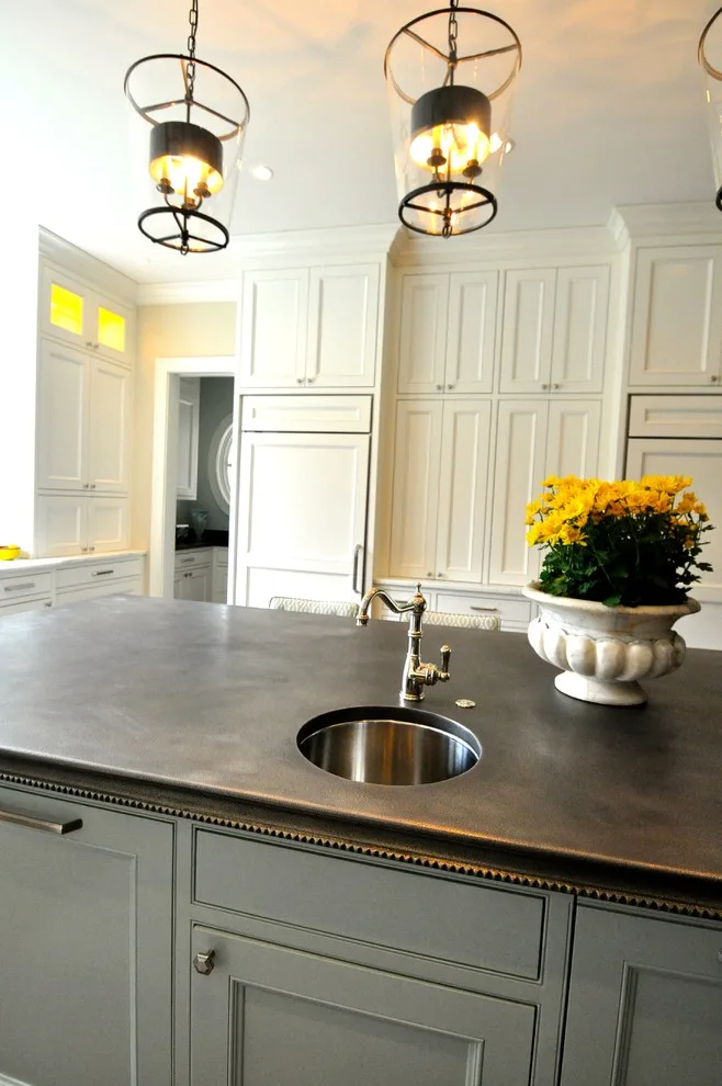 Timeless Kitchen Featuring Pewter Island Countertop by Hartert-Russell - Photo 8