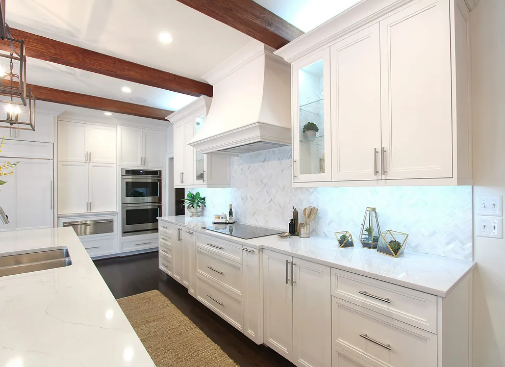 Timeless White Kitchen Featuring Cerused Island by Walker Woodworking by Greenbrook Design Center - Photo 9