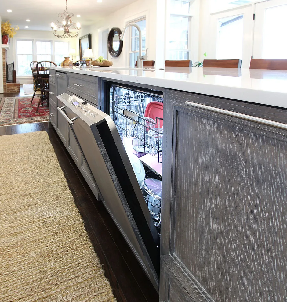Timeless White Kitchen Featuring Cerused Island by Walker Woodworking by Greenbrook Design Center - Photo 6