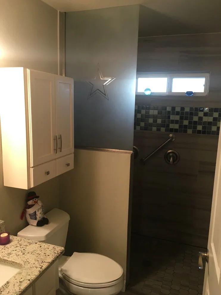 Bathroom Renovation / New Flooring Installation by D.R. Construction - Photo 13
