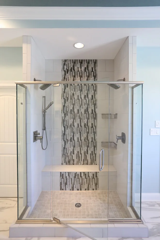 Contemporary Coastal Master Bathroom by Compass Design, LLC - Photo 4