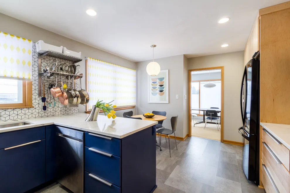 Vibrant Midcentury Modern Kitchen by North Shore Kitchen & Bath - Photo 3