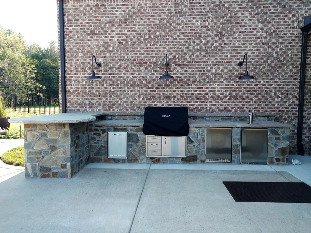 Dual Level Outdoor Kitchen & Bar by Allin Landscaping - Photo 3