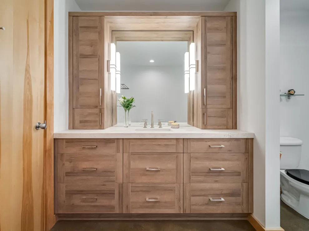 Apartment Restroom by Sawhill Kitchens - Photo 3