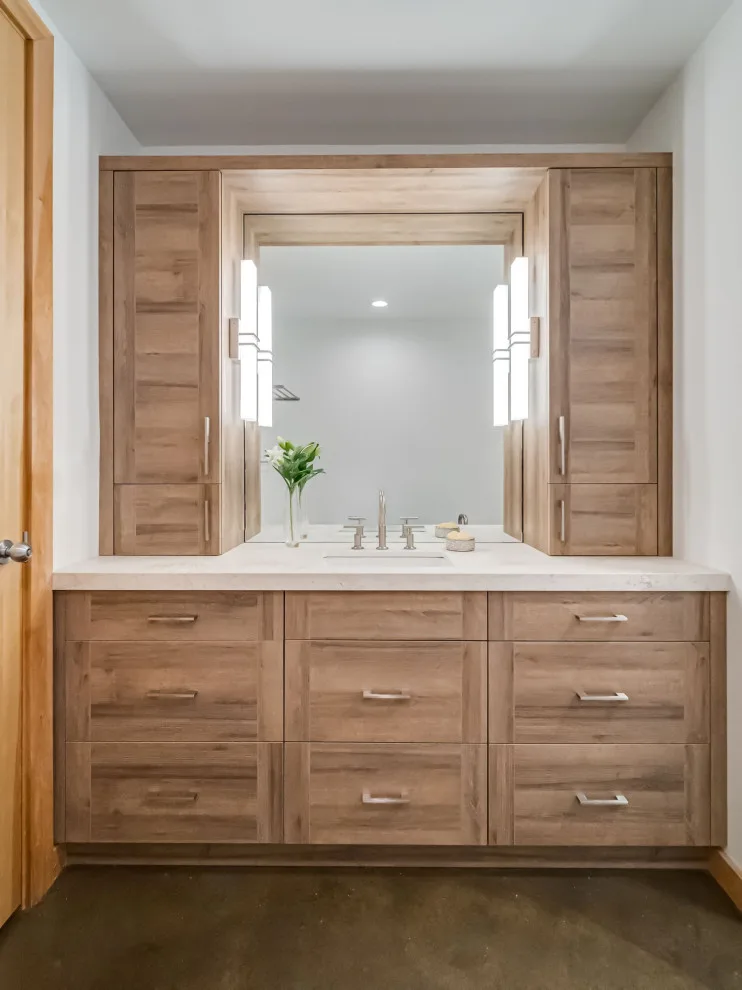 Apartment Restroom by Sawhill Kitchens - Photo 2