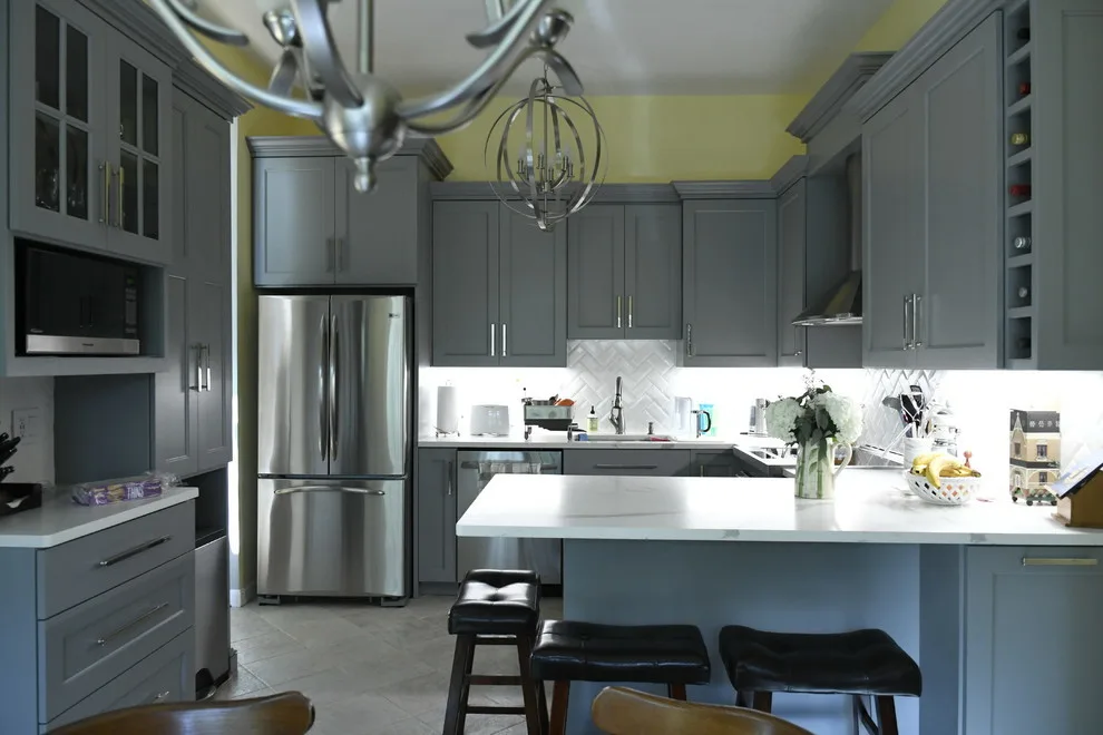 Gray Kitchen in the Condo by Taylor Made Cabinets, Leominster MA - Photo 2