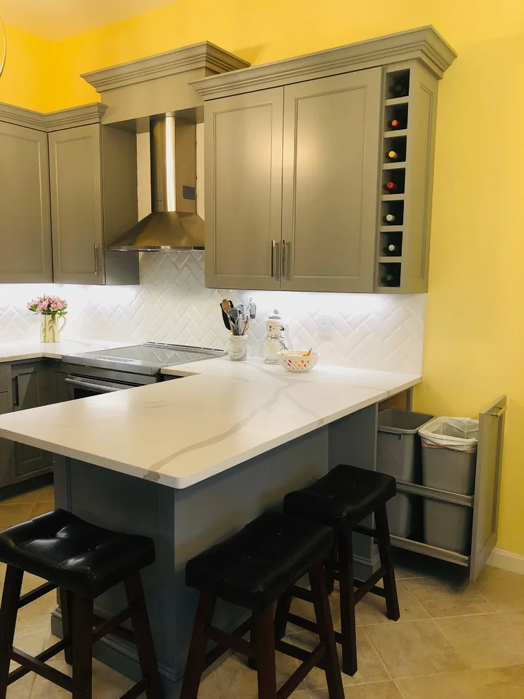 Gray Kitchen in the Condo by Taylor Made Cabinets, Leominster MA - Photo 10