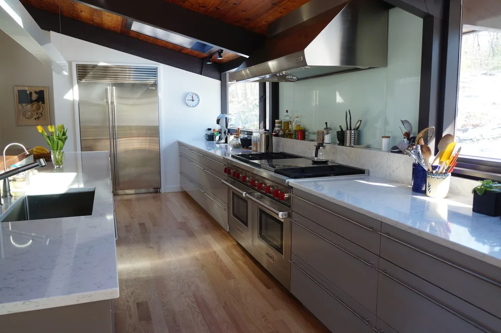 Contemporary Deck Style Kitchen by Taylor Made Cabinets, Leominster MA - Photo 6