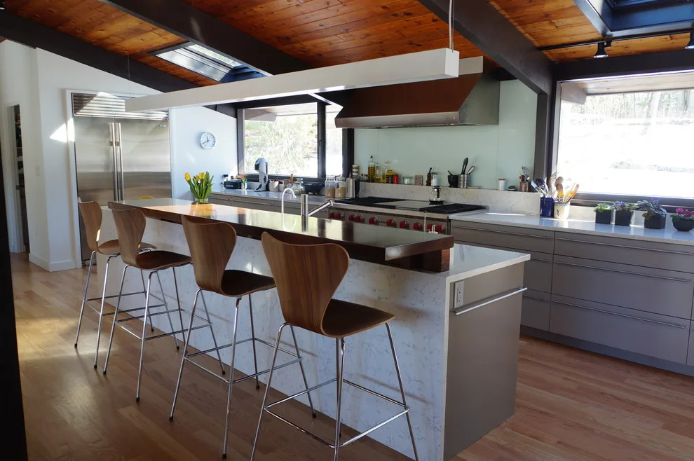Contemporary Deck Style Kitchen by Taylor Made Cabinets, Leominster MA - Photo 12