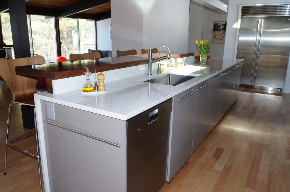 Contemporary Deck Style Kitchen by Taylor Made Cabinets, Leominster MA - Photo 10
