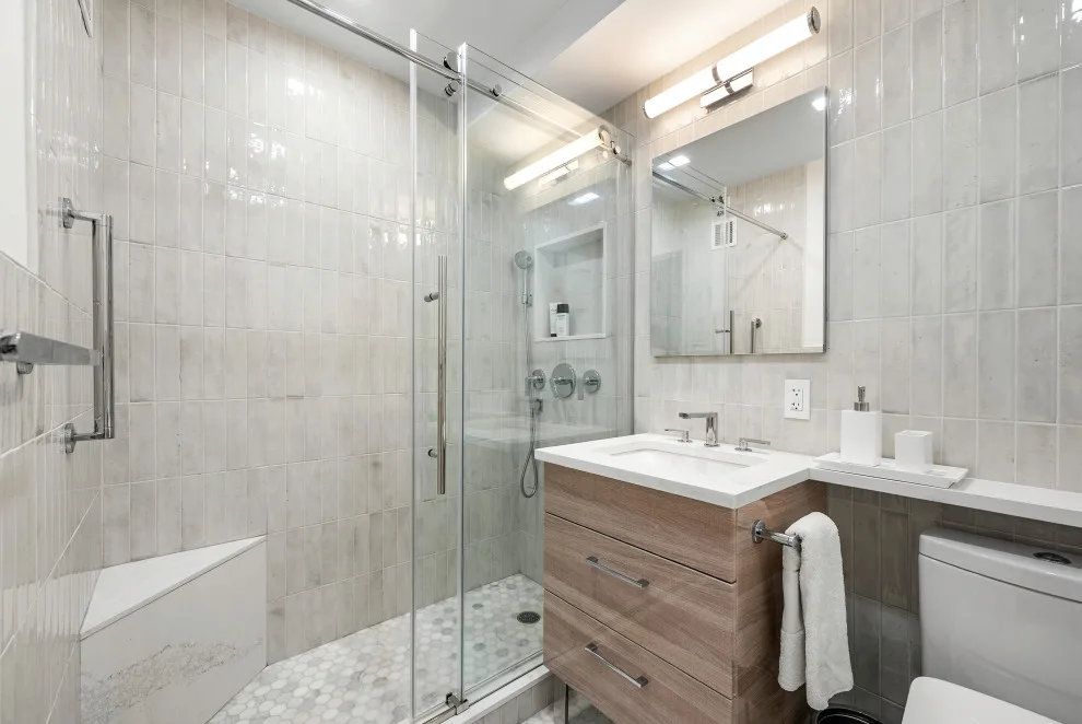 Modern Rustic Bathroom Renovation by Eastside Design & Build Inc. - Photo 5