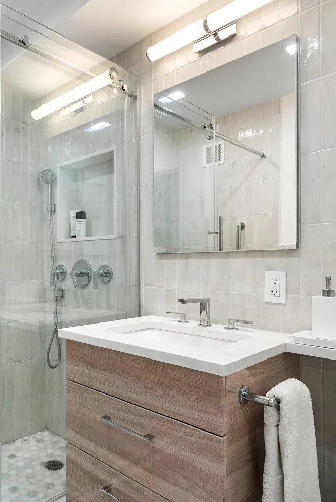 Modern Rustic Bathroom Renovation by Eastside Design & Build Inc. - Photo 9
