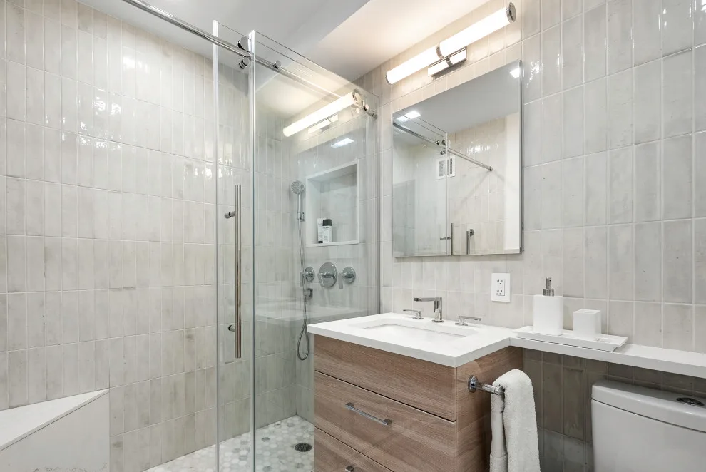 Modern Rustic Bathroom Renovation by Eastside Design & Build Inc. - Photo 8