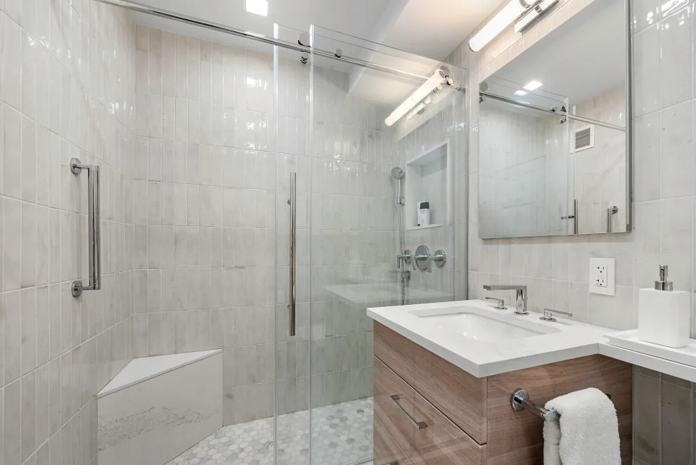 Modern Rustic Bathroom Renovation by Eastside Design & Build Inc. - Photo 2