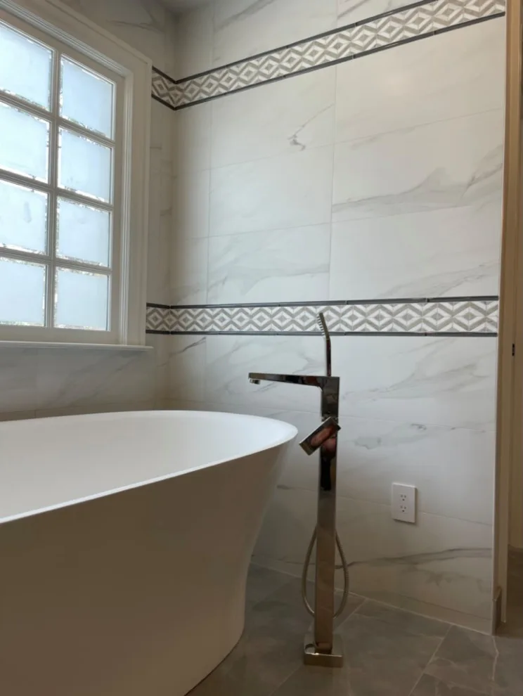 Modern French Bathroom by Custom Professional Remodeling, Inc - Photo 5