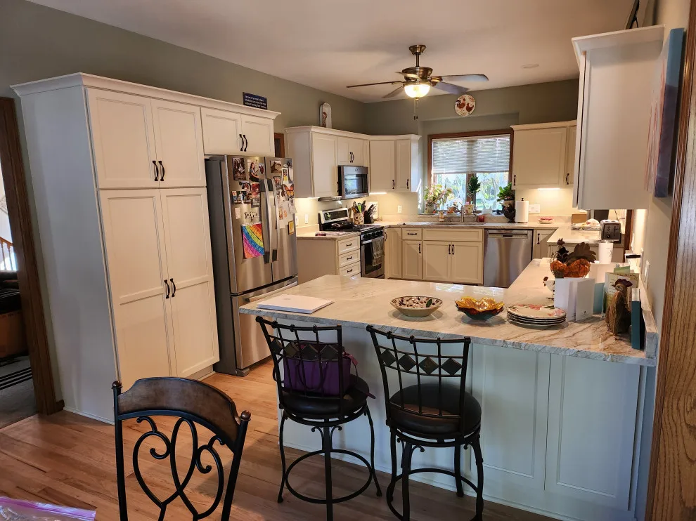 Modern Kitchen and Pantry Facelift in Eggshell by Kitchen Solvers Of Madison - Photo 2