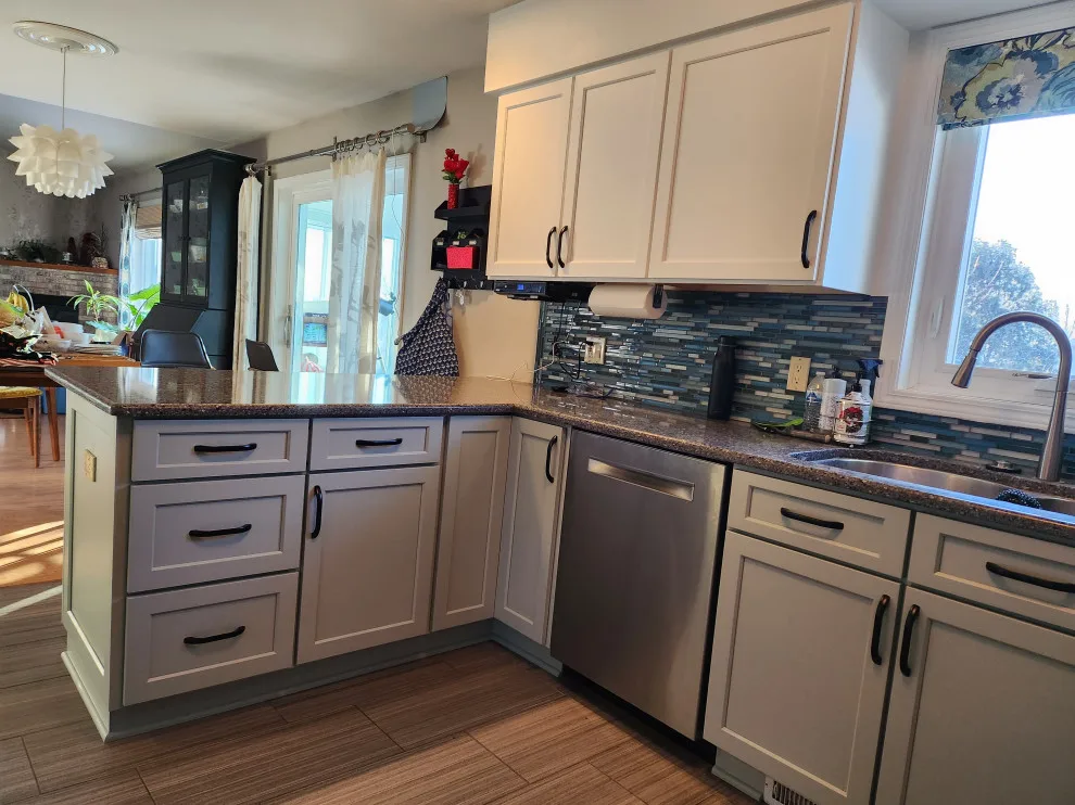 Modern Kitchen Revamp in Dove White and Agave by Kitchen Solvers Of Madison - Photo 4
