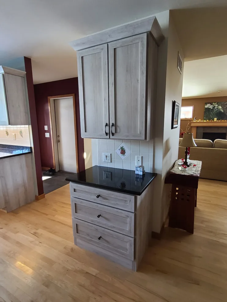 Modern Kitchen Refacing with Shaker-Style Cabinets in Textured "Nizza" by Kitchen Solvers Of Madison - Photo 2