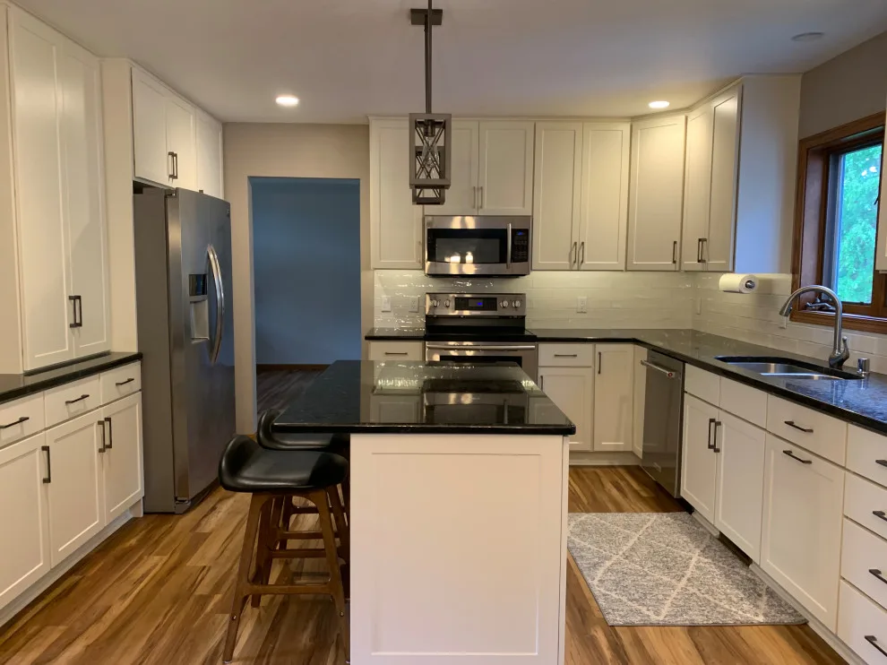 Modern Kitchen Featuring Off-White Shaker Cabinets by Kitchen Solvers Of Madison - Photo 4