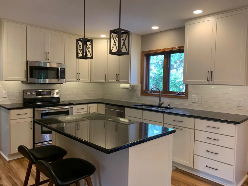 Modern Kitchen Featuring Off-White Shaker Cabinets by Kitchen Solvers Of Madison - Photo 6