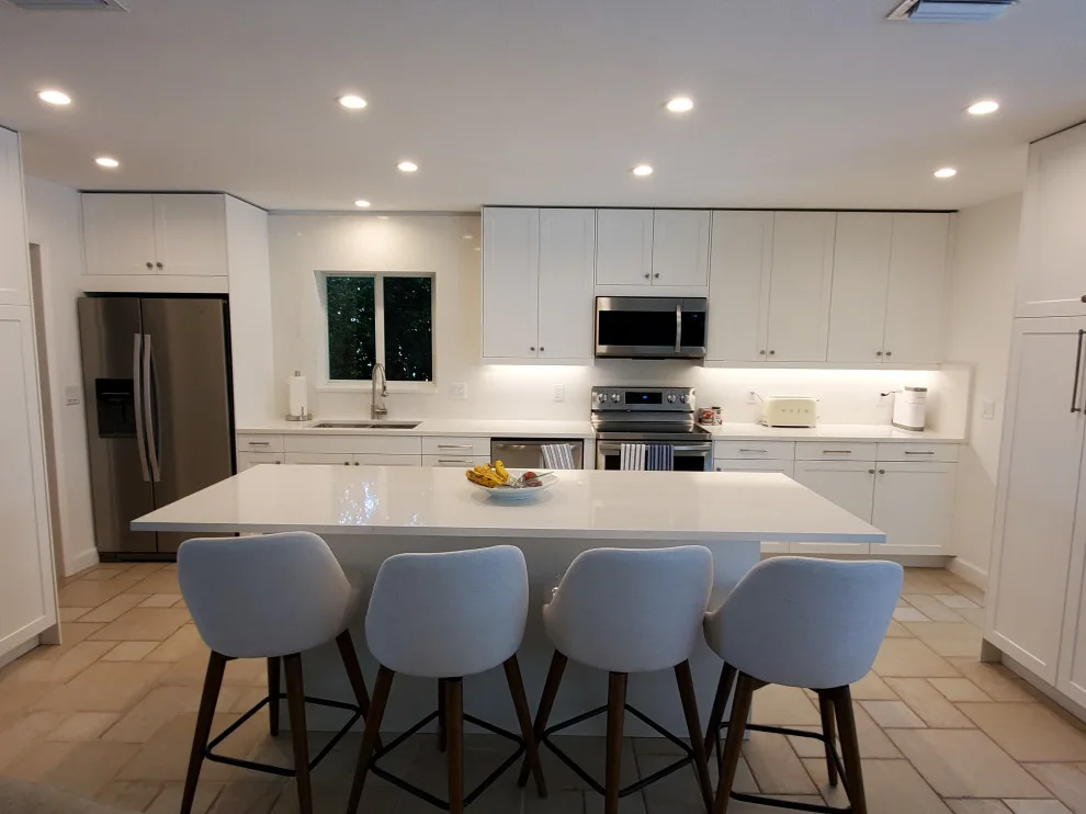 Modern Kitchen Renovation in Matte White Finish by Kitchen Solvers Of Fort Lauderdale - Photo 2