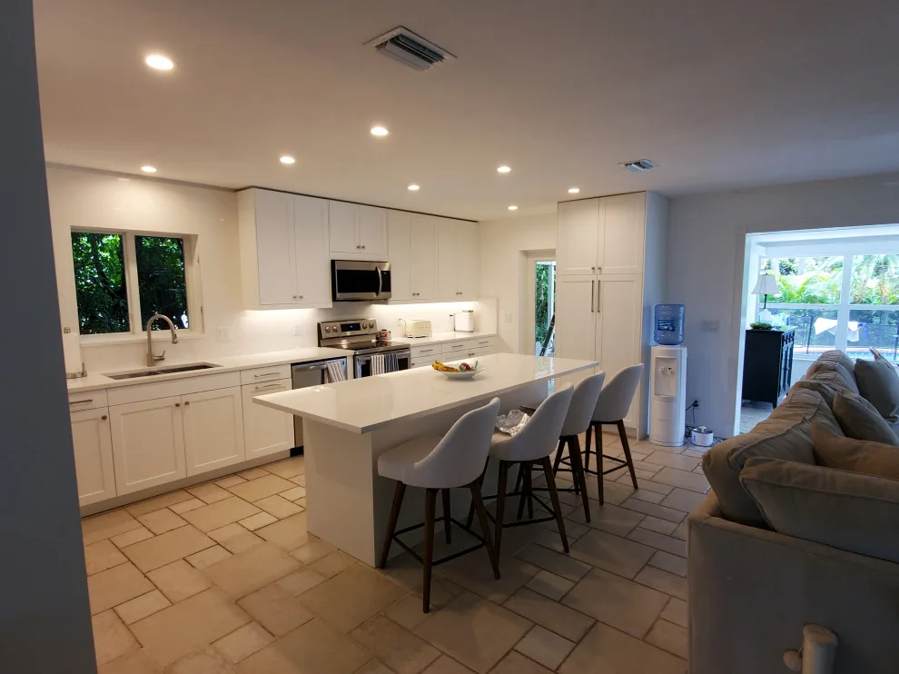 Modern Kitchen Renovation in Matte White Finish by Kitchen Solvers Of Fort Lauderdale - Photo 4