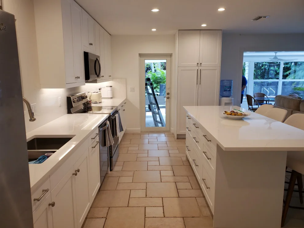 Modern Kitchen Renovation in Matte White Finish by Kitchen Solvers Of Fort Lauderdale - Photo 10