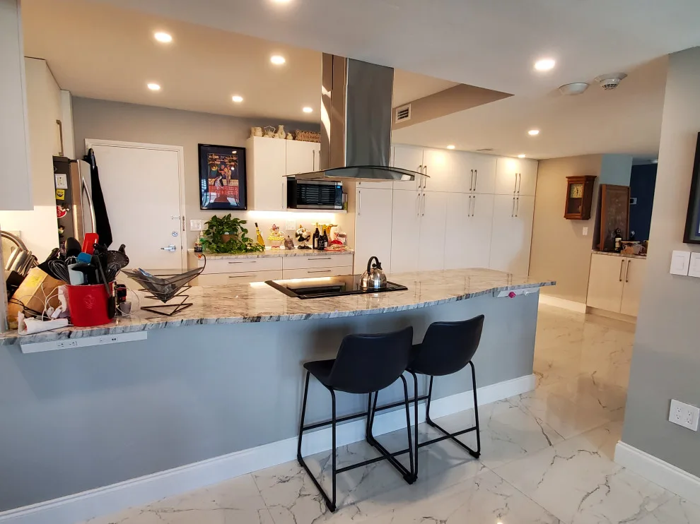Modern Kitchen Renovation in Pearl Finish by Kitchen Solvers Of Fort Lauderdale - Photo 14