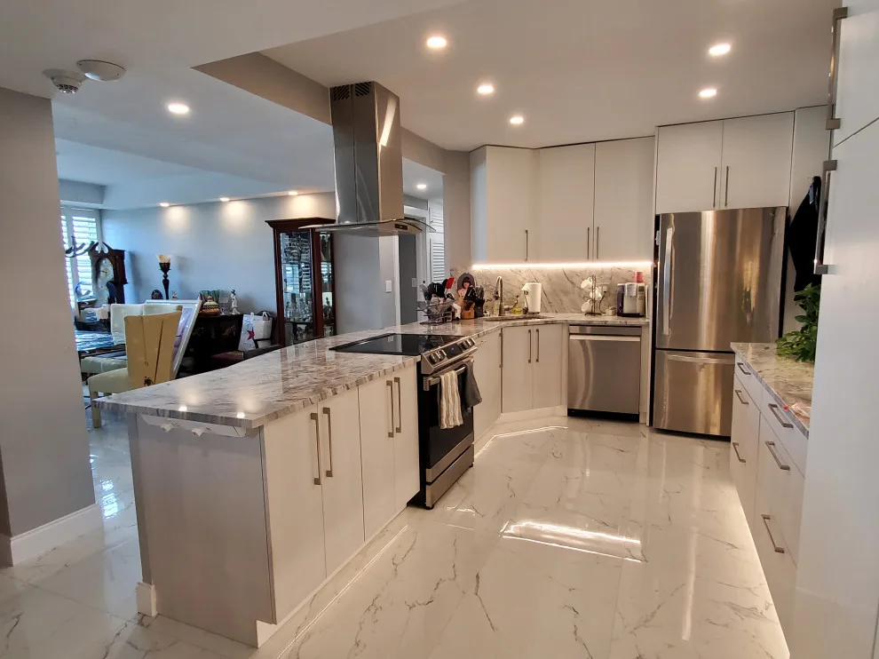 Modern Kitchen Renovation in Pearl Finish by Kitchen Solvers Of Fort Lauderdale - Photo 2
