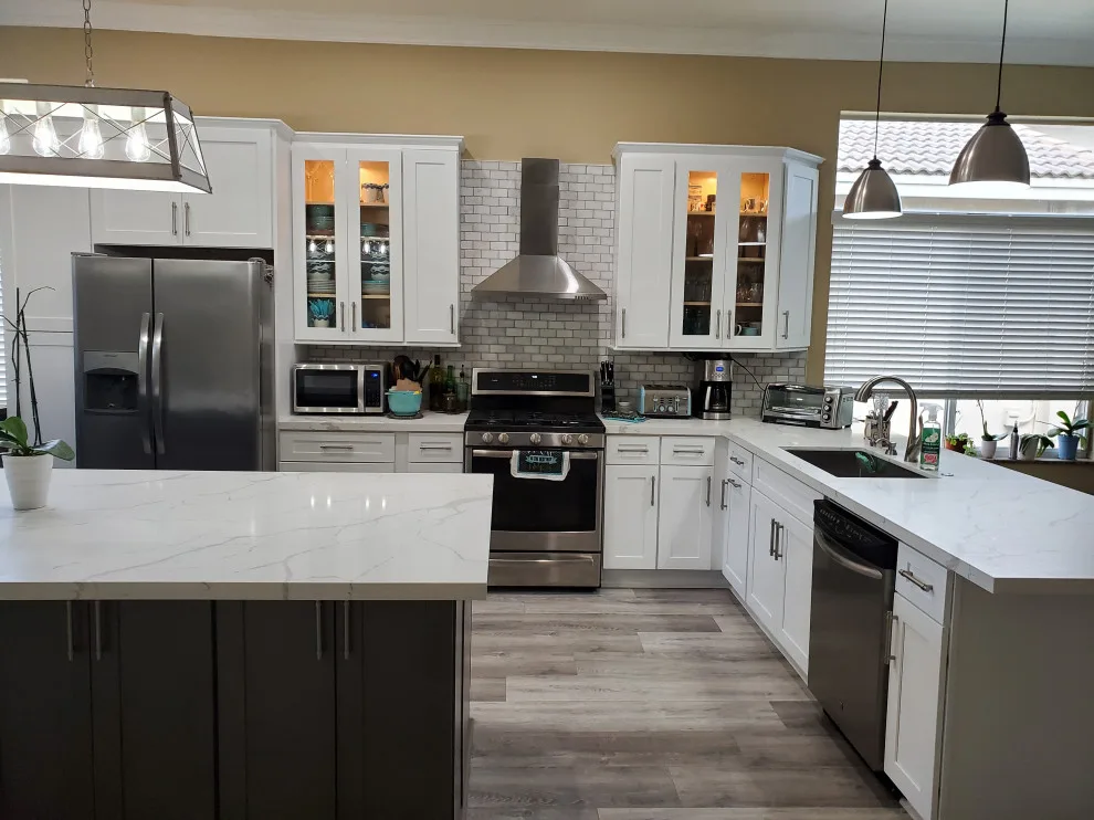 Modern Kitchen Renovation Featuring a Dual Color Scheme by Kitchen Solvers Of Fort Lauderdale - Photo 12